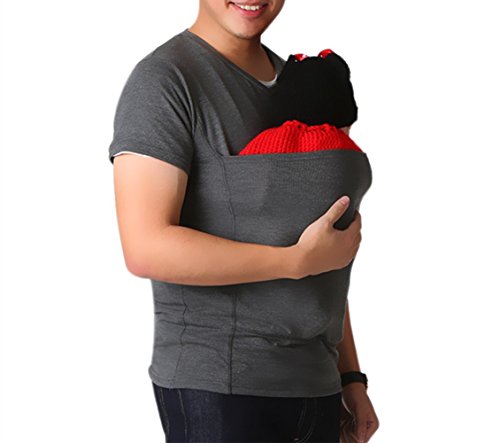 Dad Shirt Baby Wrap T-Shirt Skin to Skin Kangaroo Care Bonding Shirt (
Gray Shirt, M ) Dad Shirt Baby Wrap T-Shirt Skin to Skin Kangaroo Care Bonding Shirt (
Gray Shirt, M )