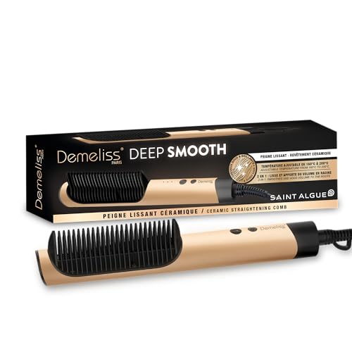 Demeliss Saint Algue DEEP Smooth Ceramic Heating and Smoothing Comb - Precise Smoothing & Volume at Root