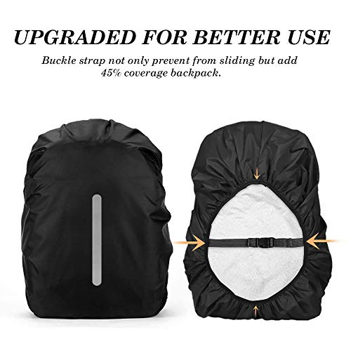 image for KKTICK Waterproof Backpack Rain Cover (18-55L) with Reflective Strap, 