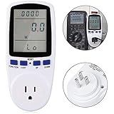 Plug Power Meter LinkStyle Power Consumption Monitor LCD Power Usage Plug Meter Plug Energy Consumption Meter Monitor Electricity Monitor Analyzer Electricity Usage Monitor Analyzer