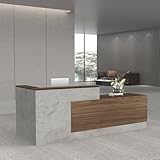 YTElantivo L-Shaped Reception Desk with Counter and