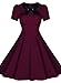 Miusol Women's Scoop Neck Elegant Bow Vintage Evening Dress