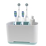 Toothbrush Caddy, Sam4shine Upgraded Bathroom Toothbrush Holder, Electric/Battery Toothbrush and Toothpaste Organizer Rack(Large)