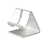 Desktop Cellphone Stands, OWIKAR® Solid Aluminum Metal Charging Dock Mount Holder Stander Cradle for iPhone SE 6S Plus Samsung Galaxy S7 Edge S6 Note 5 iPad air Mini Pro Smartphones (Silver)