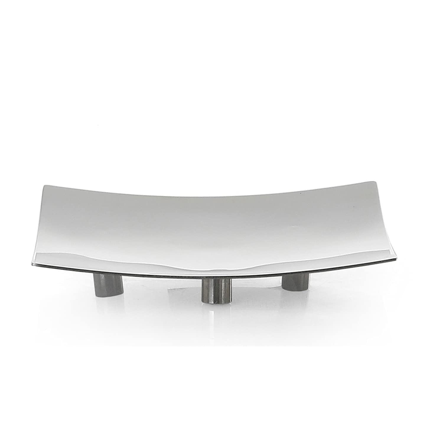 Gedy Perth Soap Dish, Dimensions and Weight: 2 x 11.8 x 11.8 cm & 0.2 kg, Solid Soap Holder Made of Stainless Steel, Chrome Finish, R&D Design, 2 Year Warranty