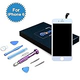 RSTH LCD Screen Touch Digitizer Display Frame Assembly Replacement Kit for iPhone 6 - White