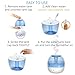 GENIANI Top Fill Cool Mist Humidifiers for Bedroom & Essential Oil Diffuser 6L - Smart Aroma Ultrasonic Humidifier for Home, Baby, Large Room with Auto Shut Off (2L, Blue)