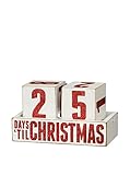 Primitives by Kathy Box Sign Days Til Christmas Countdown Blocks Wooden Calendar