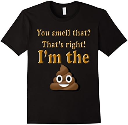 Men's You smell that? OH Poop I'm the Poop Emoji Funny T-shirt XL Black
