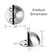 HaloVa Door Stopper, Free Punch Stainless Steel Brushed Door Stop, 3M Adhesive Door Holder Doorstop for Hotel Home Restaurant, No Need to Drill, Silver