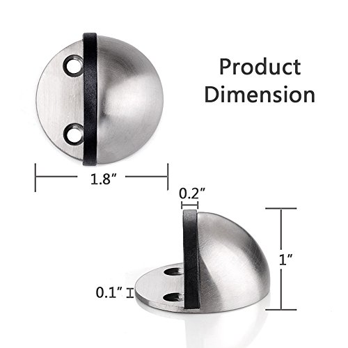 image for HaloVa Door Stopper, Free Punch Stainless Steel Brushed Door Stop, 3M 