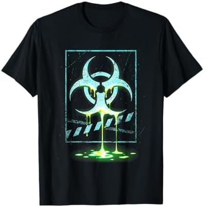 Amazon.com: Biohazard Symbol Vintage Green Funny Halloween T-Shirt