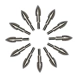 BOWCORE (by FBA)Stainless Steel/Hot Black Oxidation Steel,Various Sizes Screw Bullet Points 1 dozen (Silver/Gold/Black)