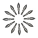 BOWCORE (by FBA)Stainless Steel/Hot Black Oxidation Steel,Various Sizes Screw Bullet Points 1 dozen (Silver/Gold/Black)