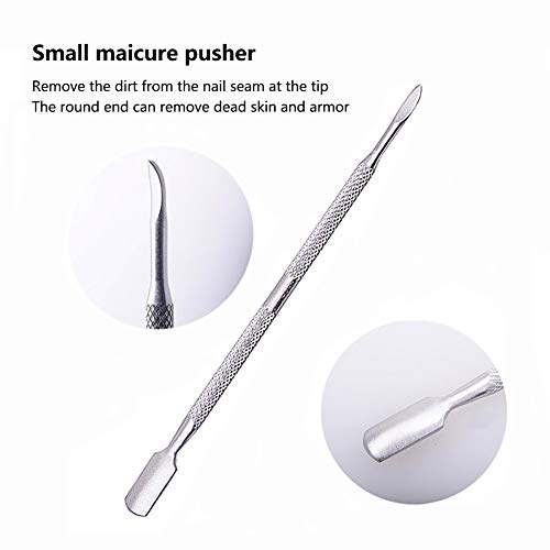 Laza 4 Pcs Cuticle Trimmer Cuticles Pusher Cutter Peeler Scraper Gel Nail Polish Remove Spoon Under Nail Professional Precise Nipper Manicure Pedicure Tools Set for Salon Home Use Fingernails Toenails