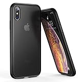Humixx Shockproof Series iPhone Xs Max case,[Wireless Charging Supportted] Translucent Matte case with Soft Edges, Shockproof and Anti-Drop Protection Case Designed for Apple iPhone Xs Max(2018)