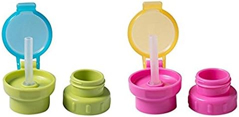 KINGSUNG 2 Pcs Baby Feeding Drinking Tube Bottle Cap with Straw for Kids Child Infant Toddler