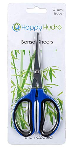 Happy Hydro 60mm Trimming Scissors, Premium Non-Stick Teflon Blades, Ergonomic Comfort Grip Handles