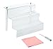Acrylic Risers for Display, 2 Pack 3 Tier Acrylic Display Riser, Clear Display Stands for Shelf Dessert Cupcake Candy Food Tabletop Collectibles Product Bar Action Figure Showcase, 9x6.25 inch