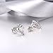 925 Sterling Silver Love Heart Stud Earrings For Women Girls