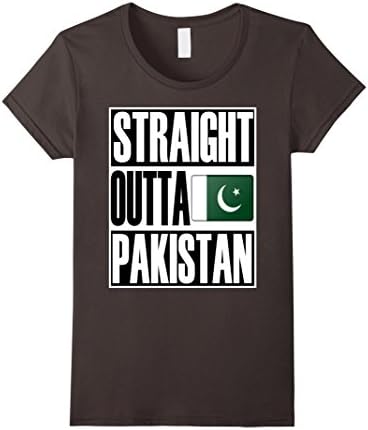 Women's Teecastle Straight Outta Pakistan Quality Flag T-Shirt Small Asphalt