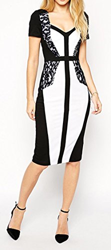 ผู้หญิงs Formal Official Ladies Party Pencil Business Dress เดรส แฟชั่นชุดทำงาน Merope J