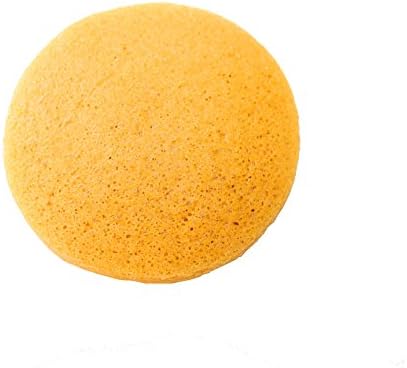 MIRA Dynamics Konjac 100% Natural Fiber Facial Cleansing Beauty Sponge - REVIVE * REVITALIZE * REJUVENATE - Treat Acne, Dry / Natural / Oily / Sensitive and Damaged Skin, Blackheads - Gentle Exfoliation - Tumeric (Orange)