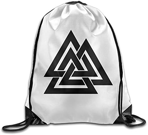 KPT99Q Valknut Symbol Drawstring Gym Backpack&amp;Sackpack