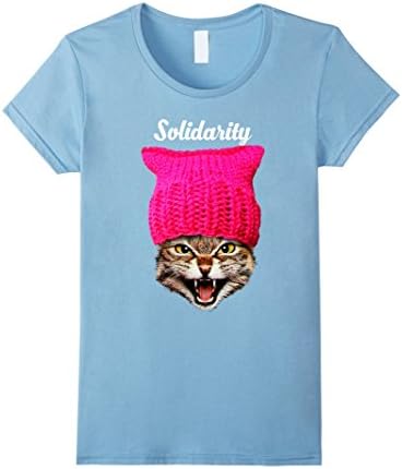 Women's Solidarity Pink Pussy Cat Knit Hat Protest Large Baby Blue