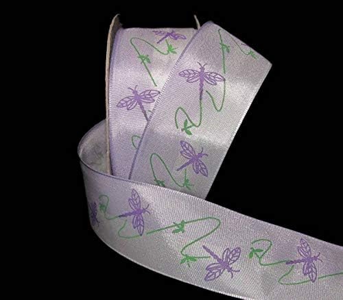 3 Yards Purple Dragonfly Summer Ribbon 1 1/2"W - Arts & Crafts Gift Wrapping Florist, Flowers, Arts & Crafts Gift Wrapping