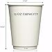 PREMIUM 100 12oz / 360ml Double Wall Insulated Disposable Coffee Cups, Leak Proof Lids, Eco Friendly, White Paper Cups, Travel Cup, Office Party Pack, To Go Coffee Cups, Iced Coffee & Hot Chocolate