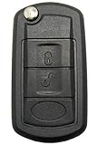 Horande New 3 Buttons Uncut Replacement Remote Key Fob Case fit for Land Rover LR3 Range Rover Sport Discovery Key Fob Shell Cover
