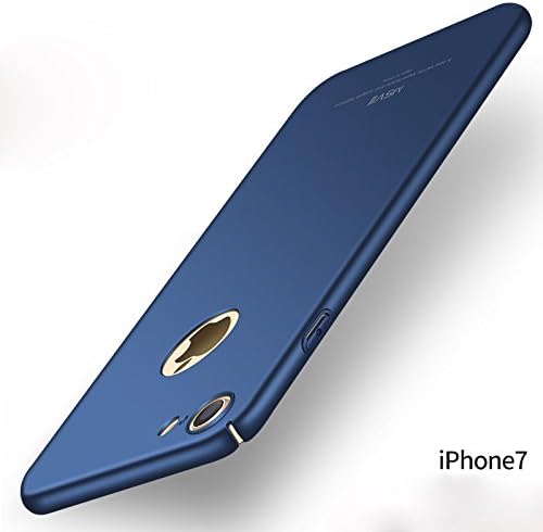 Iphone 7 Case, Scratch resistant, Ultra thin, Anti-Scratch, Anti-fingerprint, Shockproof Frame, Excellent Grip Case - Smooth surface (Blue)