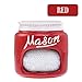 Red Ceramic Mason Jar Kitchen Sponge Holder – Farmhouse Kitchen Decor Sponge Caddy - Kitchen Sink Organizer Ceramic Sponge Holder - Kitchen Organizer Retro Decor for Cute Kitchen Accessories (Red)