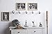 Wallniture Sporta Baseball Bat and Ball Holder Wall Mounted Organization and Storage Rack Set of 3 Metal Black