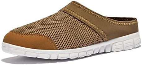 Fendar's Men Lightweight Nursing Clog Mules Slipper (Brown EU42)