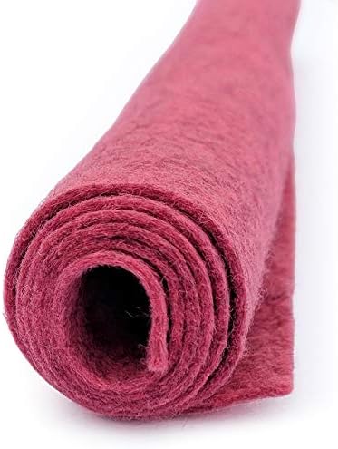 Ruby Red Slippers - Heathered Raspberry Pink - Wool Felt Giant Sheet - 35% Wool Blend - 1 36x36 inch XXL Sheet