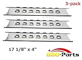Hongso SPE201 (3-pack) Stainless Steel Heat Plates, Heat Shield, Heat Tent, Burner Cover, Vaporizor Bar, and Flavorizer Bar Replacement for BBQ Tek, Perfect Flame E3520-LPG, E3520-NG Grills (17 1/8