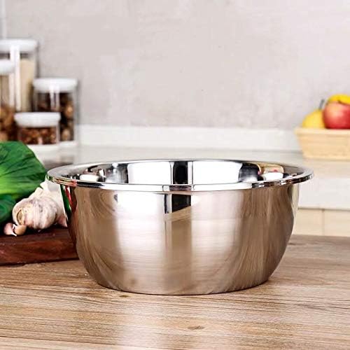 FAB4HOME Stainless Steel Colander with Bowl Colander Mixing Bowl Metal Food Strainer Kitchen Food Preparation Set, 26cm - Image 5
