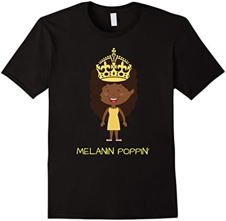 Mens Melanin Poppin African American Princess Black Pride T-Shirt XL Black