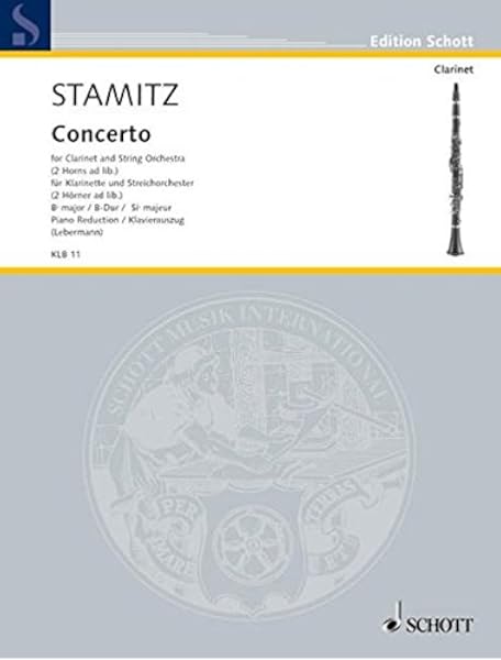 Amazon Com Concerto In B Flat Major Clarinet And Piano Clarinette Lebermann Walter Stamitz Johann Books Amazon Com Concerto In B Flat Major Clarinet And Piano Clarinette Lebermann Walter Stamitz Johann Books