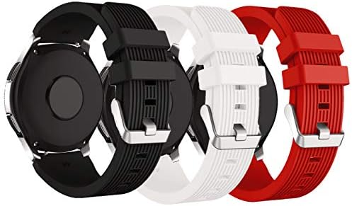 XingWangFa for Samsung Galaxy Watch (46mm) Straps Bands[3 PACK] 22mm Soft Silicone Sport Band Replacement Strap For Samsung Galaxy Watch (46mm) SmartWatch