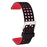 Wishteta Quick Release Watch Bands - Choice of Colors & Widths (18mm or 20mm or 22mm) - Soft Silicone Rubber men