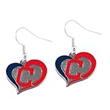 Cleveland Indians Swirl Heart Earrings