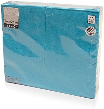 Nouveau Cloth-Like Disposable Paper Dinner Napkins, 17โx13โ Long 1/6 Fold, 50 Pack, 16 Different Color options