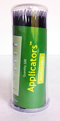 Plasdent 600-EX Maxext Micro & Bendable Disposable Brush Applicators Black 100/pk