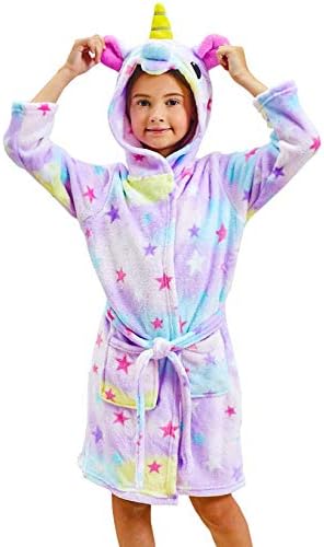 Baby Boys and Baby Girls Plush Fleece Bathrobes Hoodie