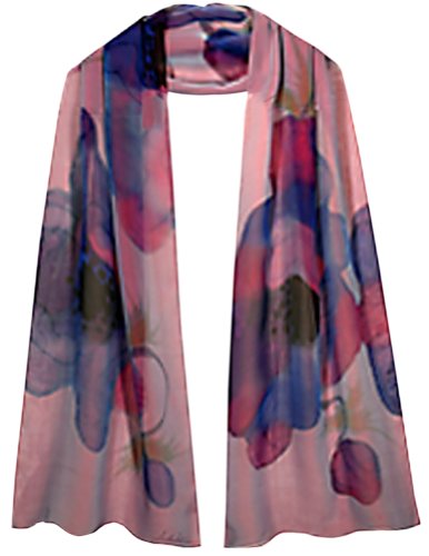 ULRIKE ~ Iridescent florals in purple and rose flashing ice blue and cherry