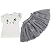 Jastore® Kids Girls Cute Cat Pattern Clothing Sets Top + Tutu Skirt