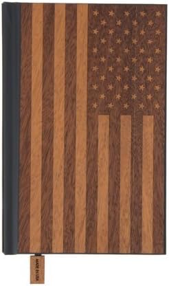 Woodchuck Classic Wood Journal, America Edition (Lined Pages) - Handmade in The USA - 100% Recycled FSC Certified Paper